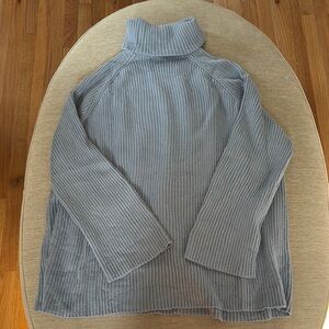 Men's Blue Turtleneck Sweater